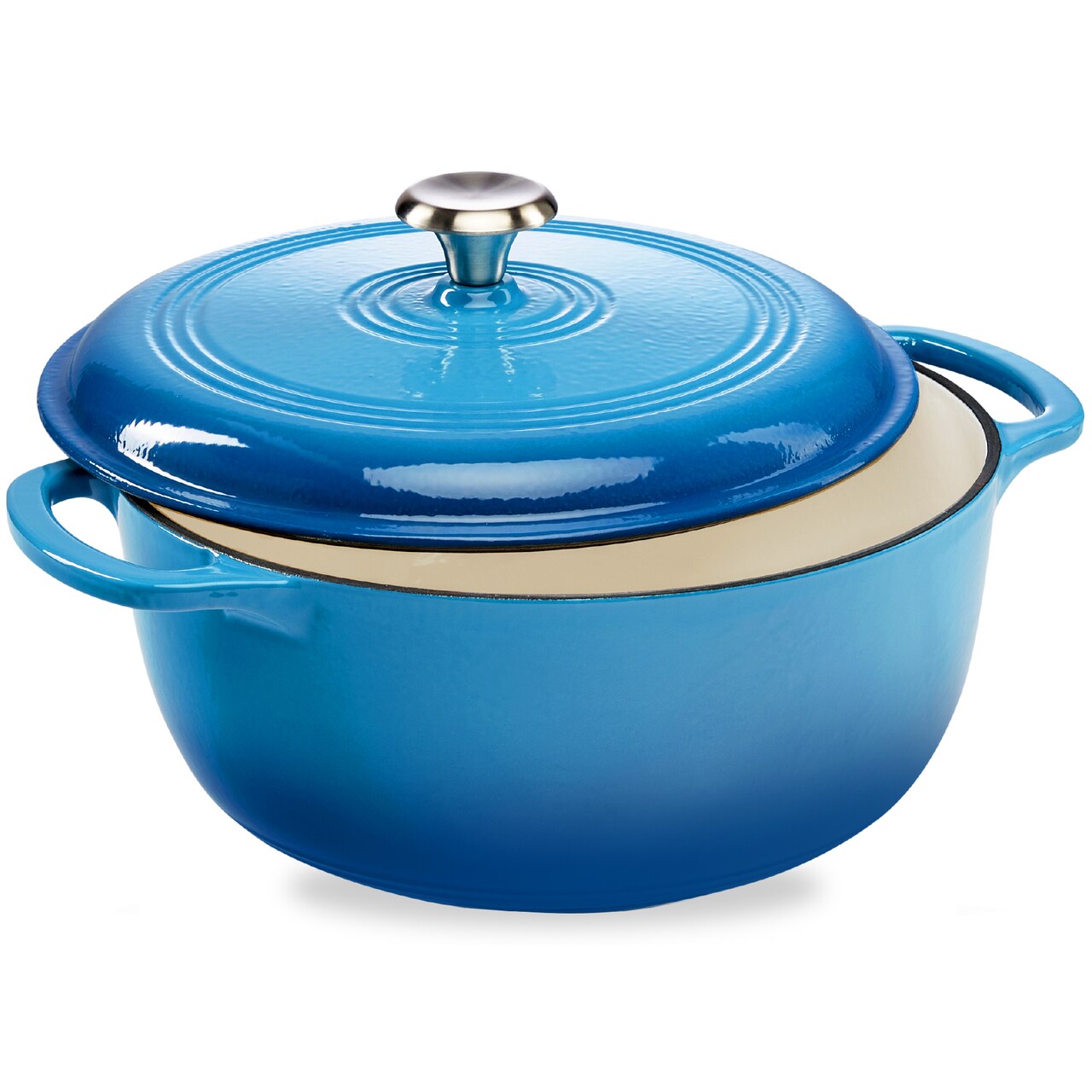 Best Choice Products 7.5 Quart Enamel Cast-Iron Dutch Oven, Heavy-Duty Cookware w/ Dual Handles, Lid